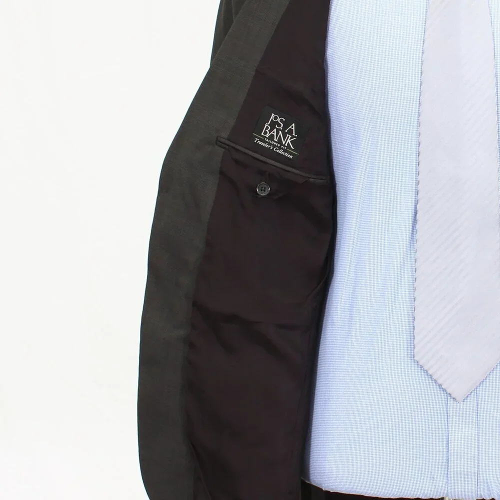 Jos. A. Bank 42R Brown Check 2-Button Sport Coat Blazer Jacket G122